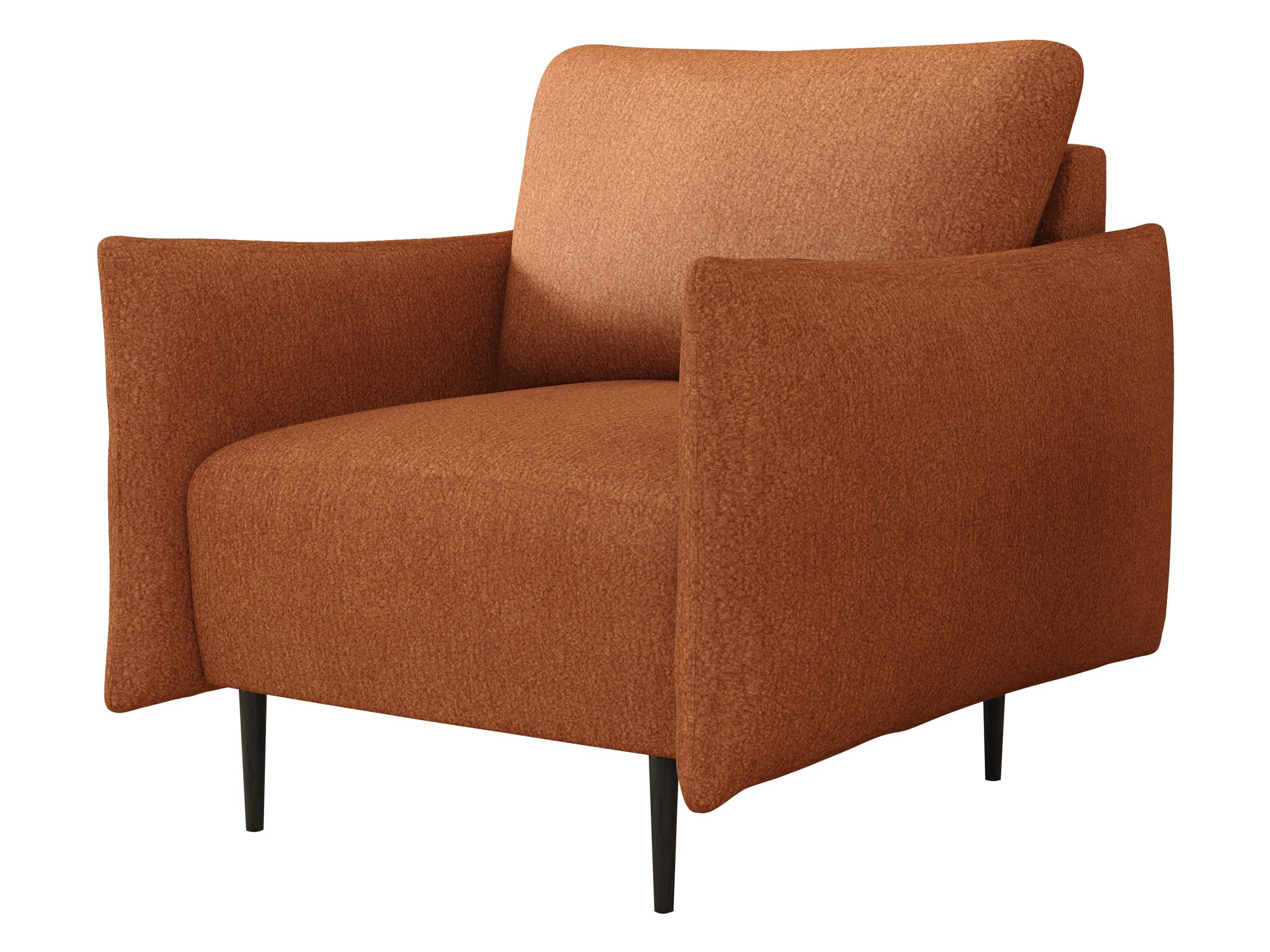 SESSEL Lambi - Schwarz/Orange, Holz/Textil (98/85/90cm) - MIRJAN24