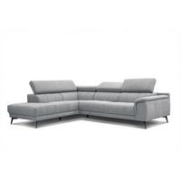 ECKSOFA FIERO 5-Sitzer, silberfarben - Silberfarben/Schwarz, Holzwerkstoff/Textil (158/269cm) - Wozimo