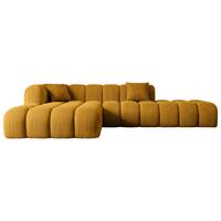 ECKSOFA Ottomane Links OLEA-L2 - 289x176x71 cm Senfgelb - Currygelb/Schwarz, Holzwerkstoff/Kunststoff (176/289cm) - ALTDECOR