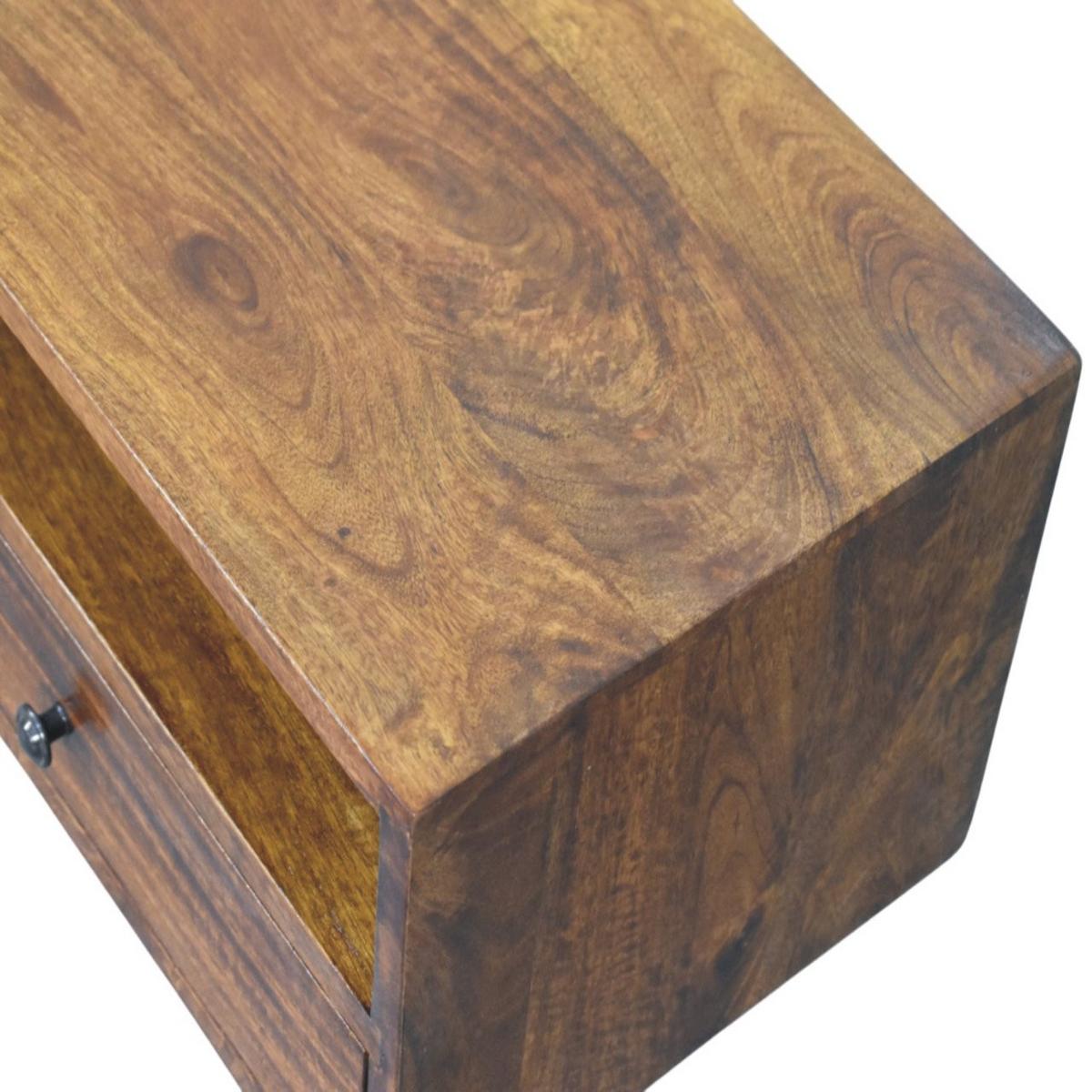 MEDIENEINHEIT mit Kastanien-Finish, 2 Schubladen, 1 offene Ablage, Braun - Braun, Holz (88/24/32cm) - Artisan Furniture