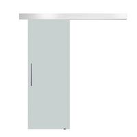 INNENTÜR Alulegierung Glas Vollflächtig Satiniert - Klar, Glas/Metall (0.08/205/90cm) - HOMCOM