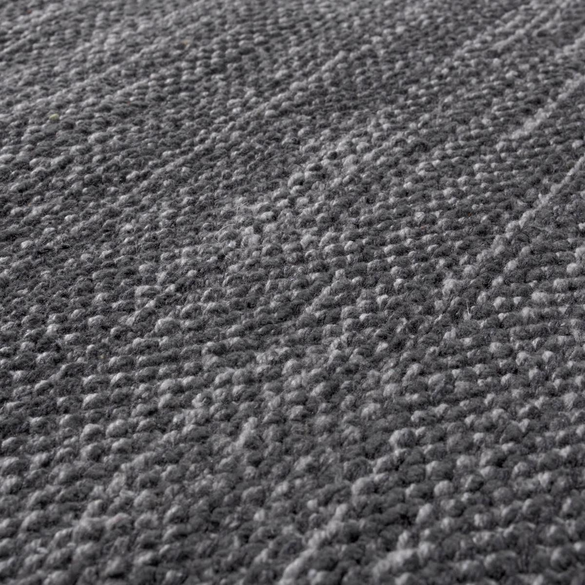 BAUMWOLLTEPPICH handgewebt mit Fransen, einfarbig, Grau, 160 x 220 cm - Grau, Textil (220/160cm) - KADIMA DESIGN
