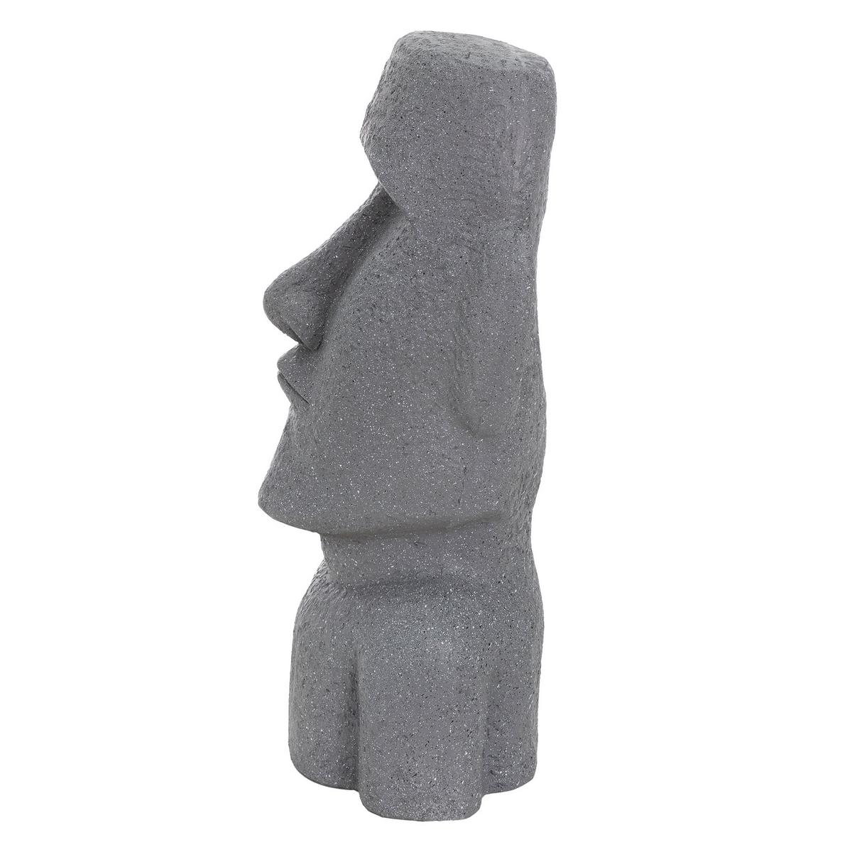 MOAI RAPA NUI STATUE 53,5 cm hoch Grau aus Polyresin - Grau, Kunststoff (19/53.5/26.5cm) - ECD-Germany