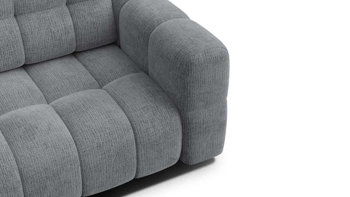 SOFA CLOUDI 2,5-Sitzer, dunkelgrau - Dunkelgrau/Schwarz, Holz/Textil (211/89/104cm) - Wozimo