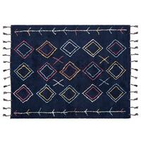 TEPPICH geflochten Corum 230/160 cm - Schwarz, Textil (160/230cm) - Beliani