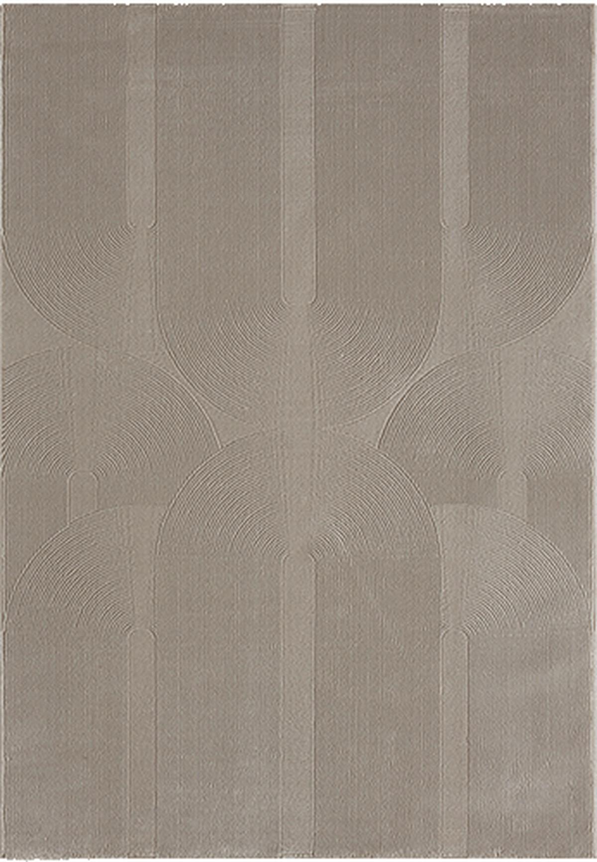 TEPPICH Kurzflor KASOS Waschbar Geometrisch Polyester Beige 80 x 150 cm - Beige, Textil (80/150cm) - KADIMA DESIGN