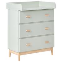 WICKELKOMMODE QUILPIE Hellgrün - Hellgrün, Holzwerkstoff (80/102/50cm) - Beliani