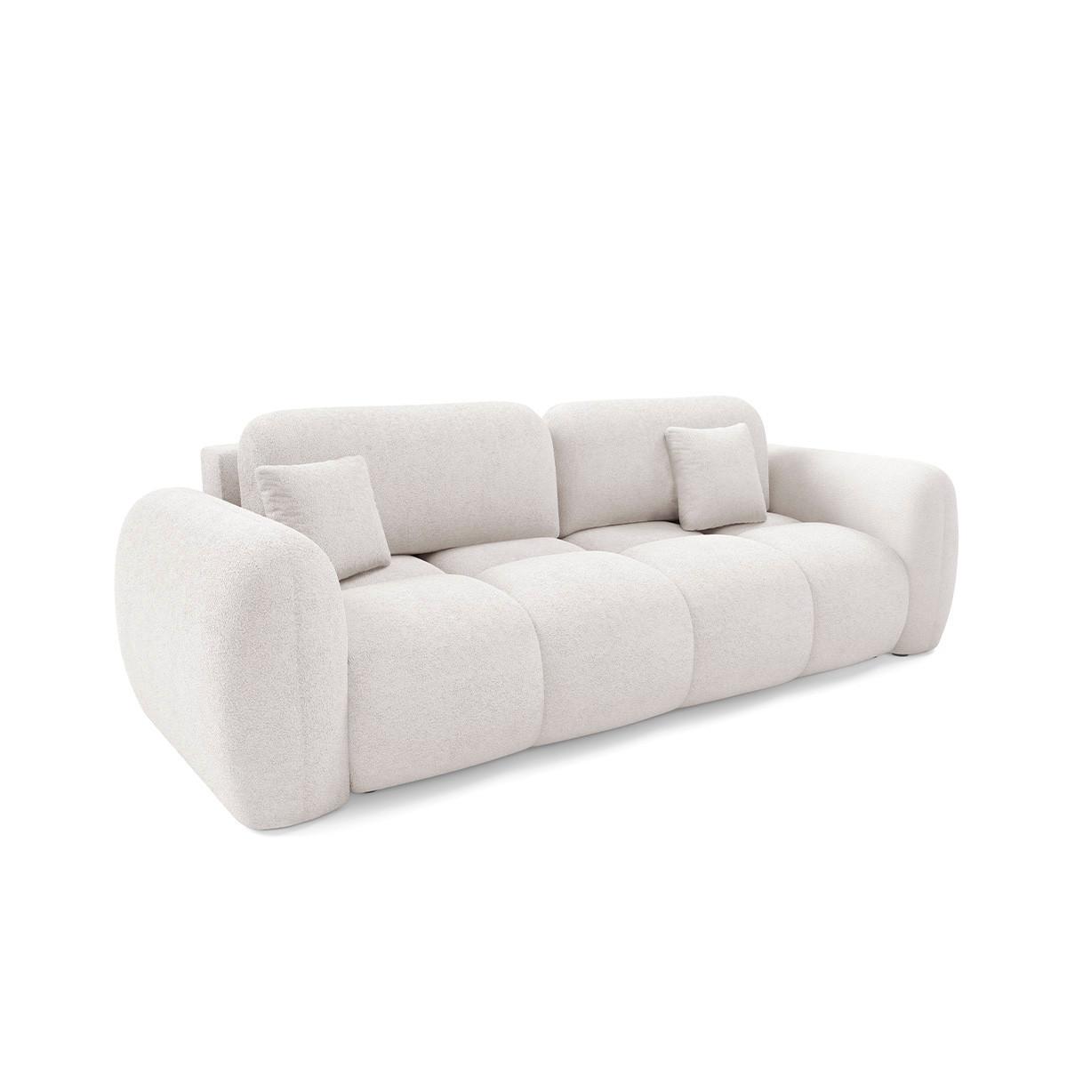 SOFA Livio 3 Sitzplätze Gebrochenes Weiß - Weiß, Holz (270/95/121cm) - Petits-meubles