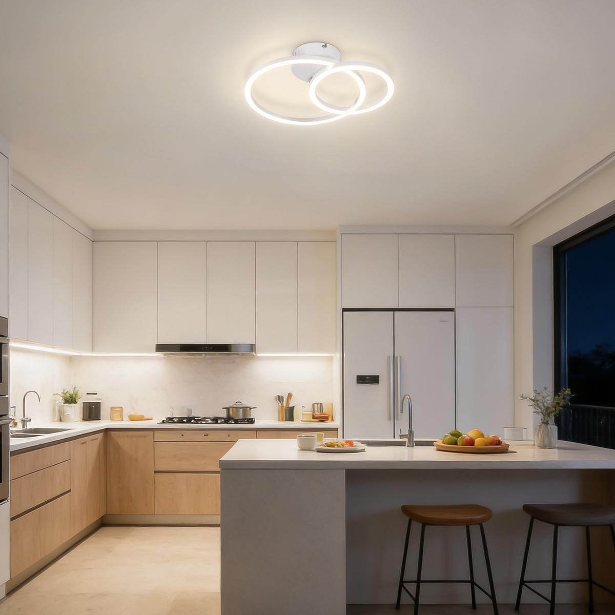 LED DECKENLEUCHTE Nrelis 40.5/30/6.7 cm - Weiß, Kunststoff (40.5/30/6.7cm) - ZMH
