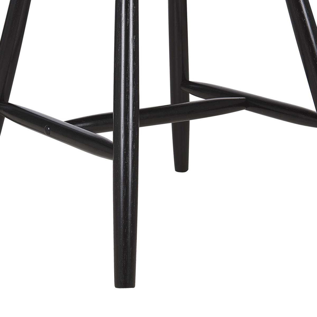 ESSZIMMERSTUHL 2er-Set Gummibaumholz Schwarz Burbank - Schwarz, Holz (45/95/44cm) - Beliani