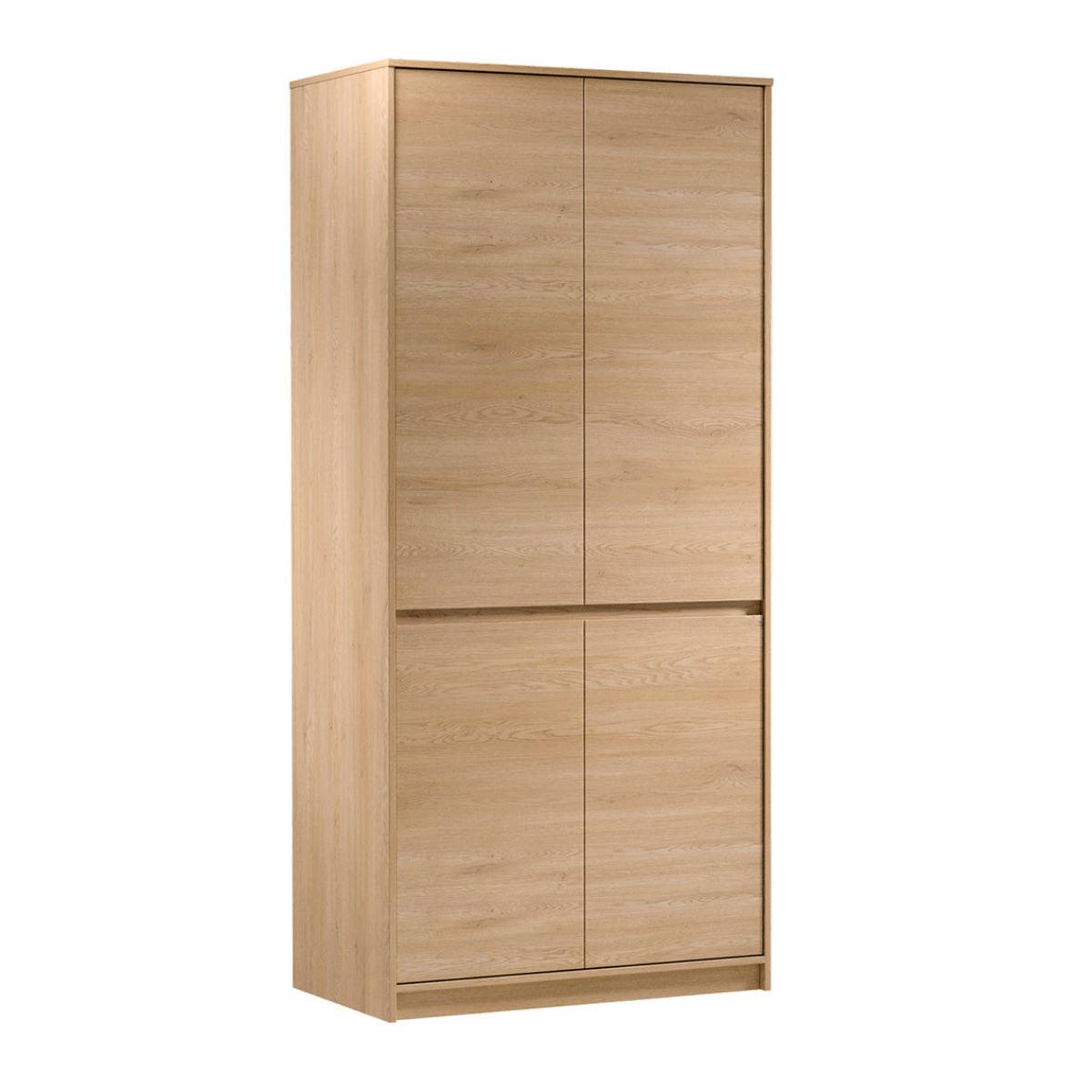 KLEIDERSCHRANK 4 Türen Beck Holz - Braun, Holzwerkstoff (90.8/197.6/52.1cm) - Petits-meubles