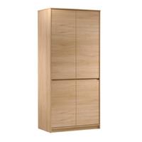 KLEIDERSCHRANK 4 Türen Beck Holz - Braun, Holzwerkstoff (90.8/197.6/52.1cm) - Petits-meubles