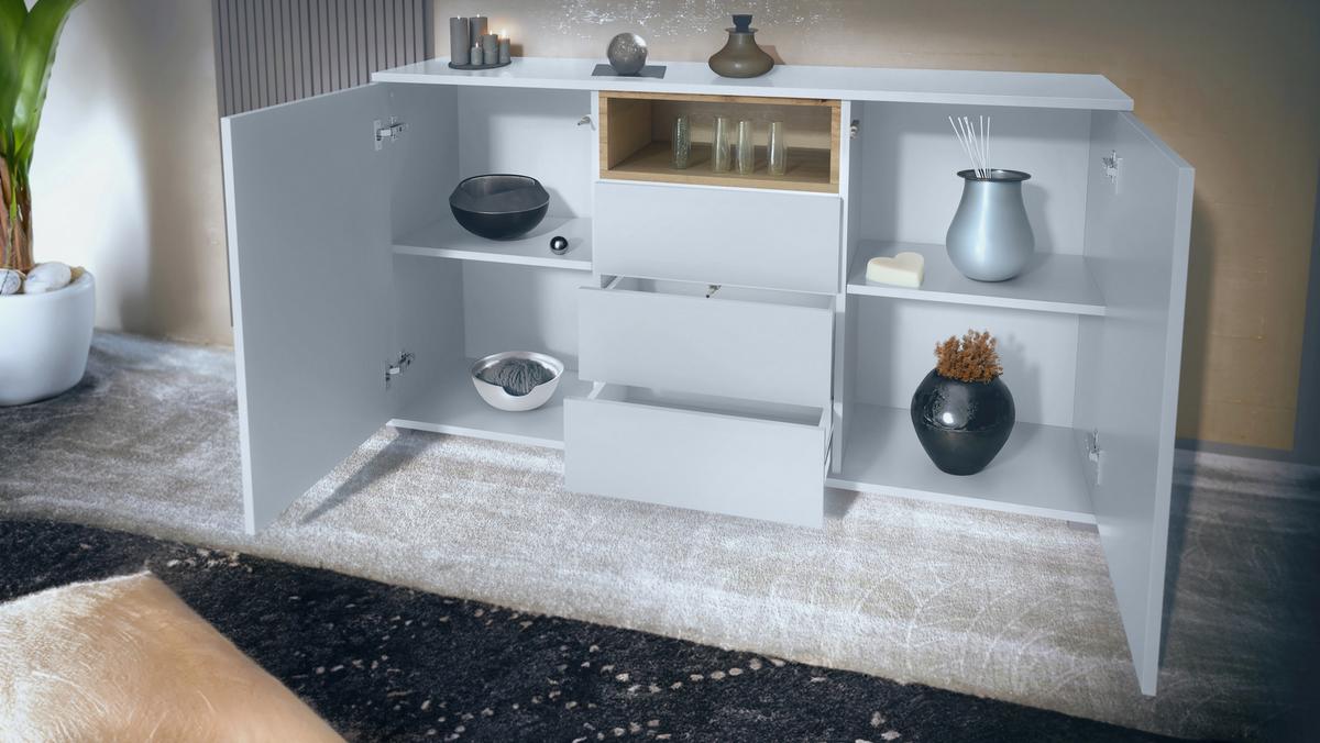SIDEBOARD Skadu Avola-Anthrazit - Anthrazit, Holzwerkstoff (138.5/75.5/35cm) - Vladon