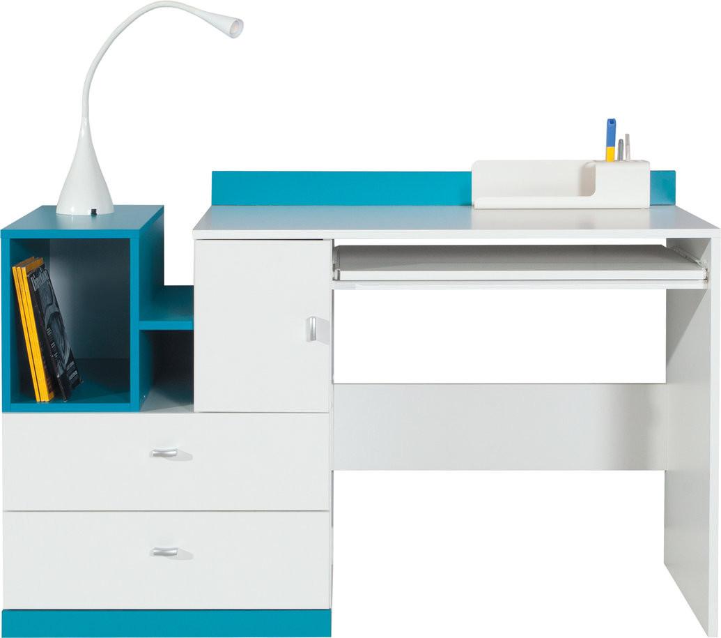 SCHREIBTISCH ENNA 130x55x83 cm Bürotisch Computertisch, Weiß - Weiß, Holzwerkstoff (55/130/83cm) - MASSENO