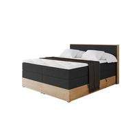BOXSPRINGBETT LOLLI9 -KING 120x200 - H3/H4 Schwarz - Schwarz Hochglanz, Holzwerkstoff (120/200cm) - ALTDECOR