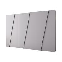 DREHTÜRENSCHRANK Zen 300 cm - Schwarz/Weiß, Holzwerkstoff/Kunststoff (300/202/50cm) - MIRJAN24