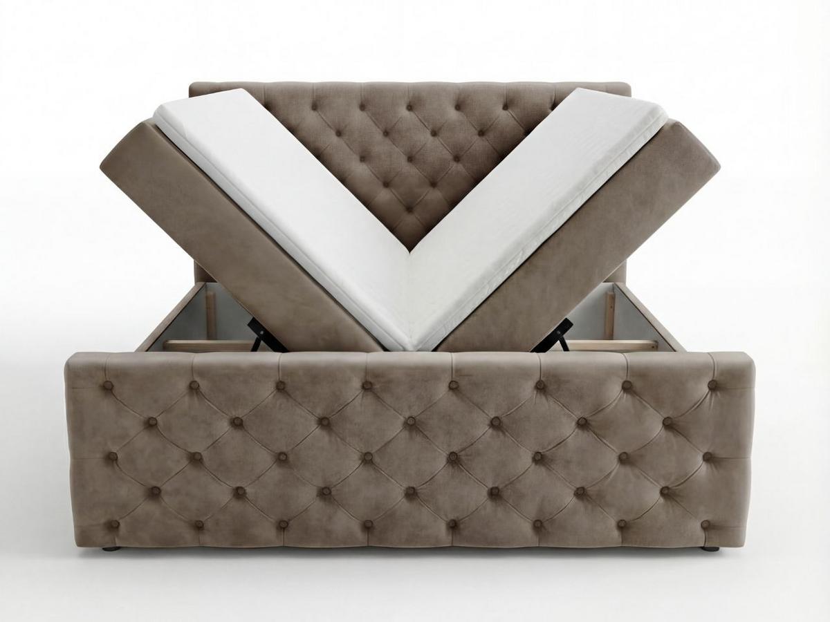 BOXBETT Montego 160x200 Braun - Braun, Holz/Textil (160/200cm) - Graingold