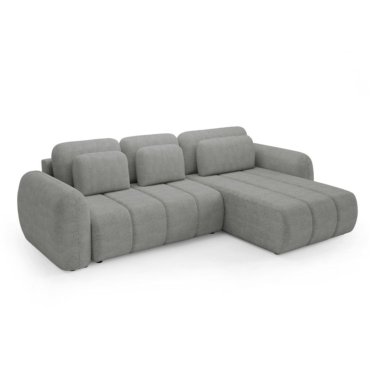 ECKSOFA Cesar 3 Sitzplätze Hellgrau - Grau, Holz (304/190cm) - Petits-meubles