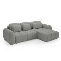 ECKSOFA Cesar 3 Sitzplätze Hellgrau - Grau, Holz (304/190cm) - Petits-meubles