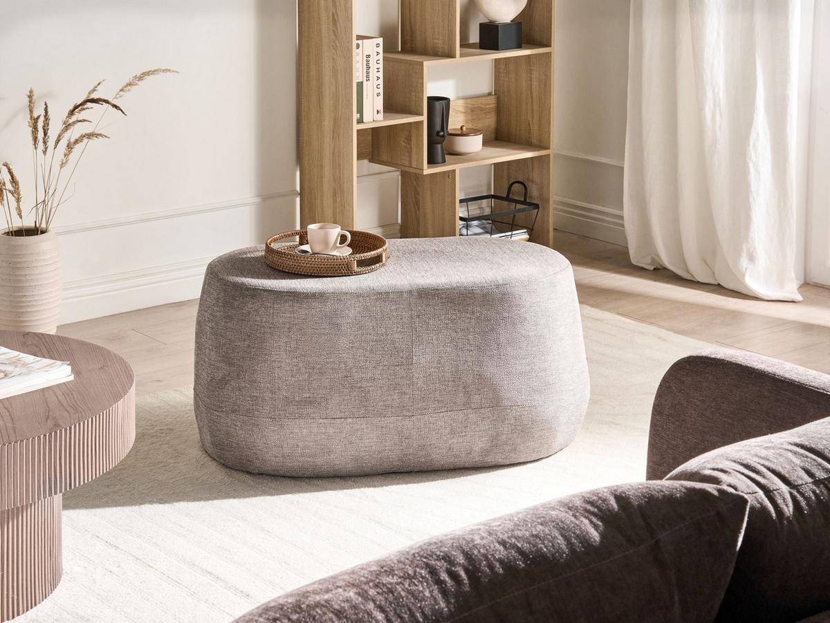 POLSTERBANK Taupe Ashton - Taupe, Textil (100/44/60cm) - Beliani