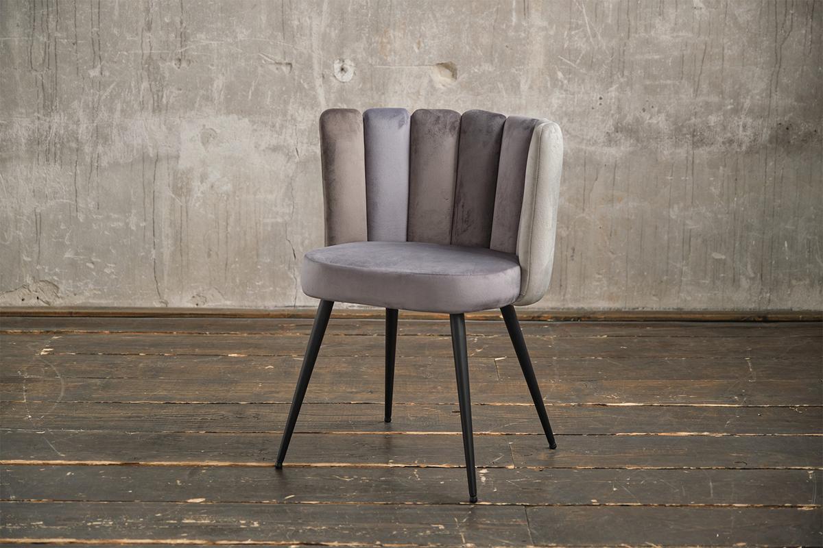 ESSZIMMERSTUHL JADA Grau Velvet - Grau, Kunststoff/Textil (59/86/55cm) - KAWOLA