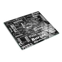 GLASPLATTE 60x52 cm Speisekarte des Restaurants - Schwarz, Glas (60/0.4/52cm) - TULUP