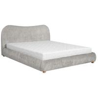 POLSTERBETT Sonho, Doppelbett 160x200 cm mit Taschenfedernmatratze 26 cm, Chenille-Stoff, Beige - Beige, Textil (160/200cm) - Beautysofa