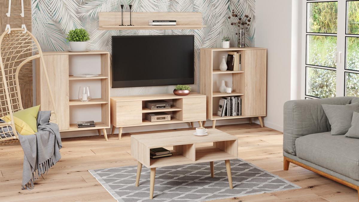 COUCHTISCH Sandi - Sonoma Eiche, Holzwerkstoff (55/90/55cm) - RAUMHIRSCH FURNITURE