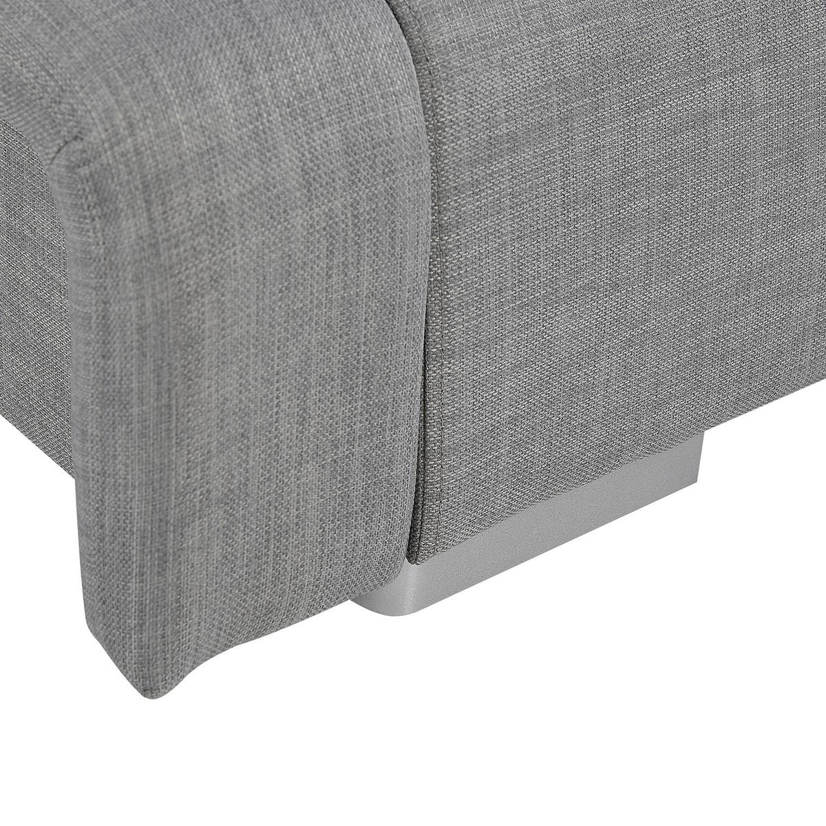 POLSTERBETT 180/200cm Hellgrau Nantes - Hellgrau, Textil (180/200cm) - Beliani