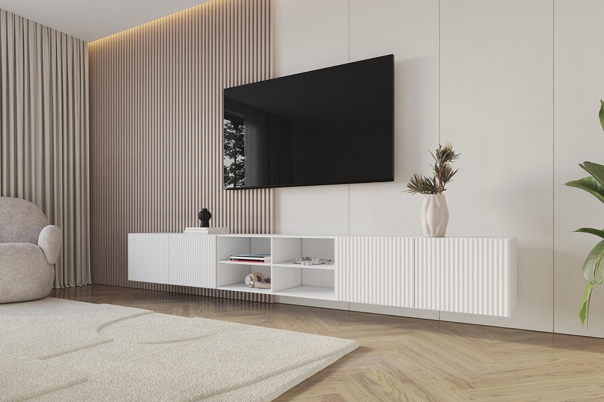 LOWBOARD NOA-2-W 3x100x40x40 cm - Weiß - Weiß, Holzwerkstoff (300/40/40cm) - ALTDECOR
