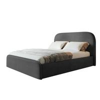 BETT 140x200 - Polsterbett mit Bettkasten und Holzrahmen - Modern Betten - Weicher Jasminstoff - Kollektion Vienna - Dunkelgrau - Dunkelgrau, Holz/Textil (140/200cm) - Alpi-Möbel
