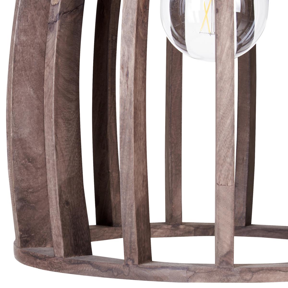 HÄNGELEUCHTE Manair 45/45/165 cm - Dunkelbraun, Holz (45/45/165cm) - Beliani