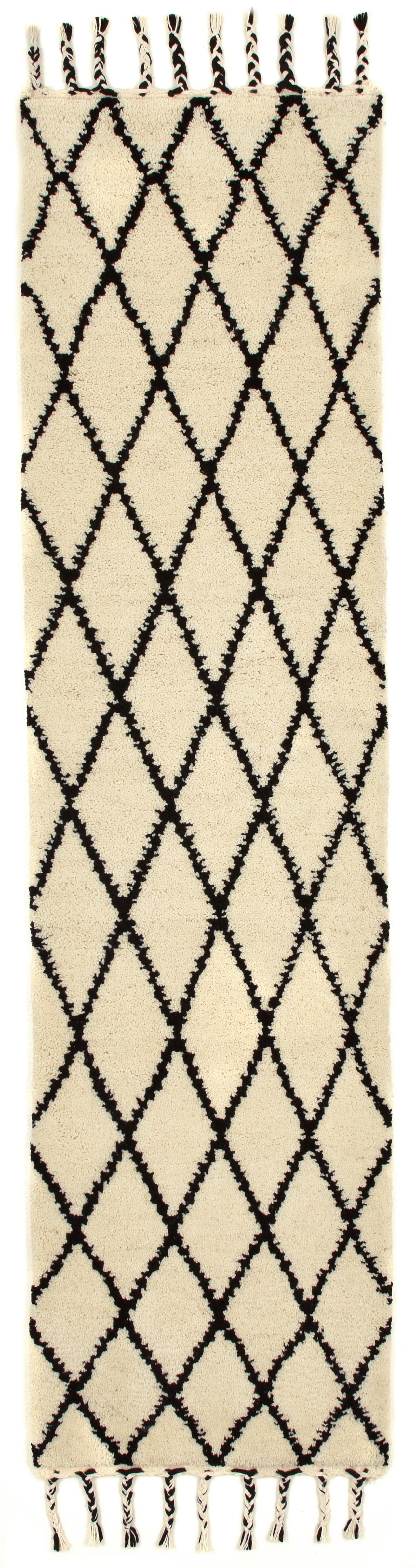 BERBERTEPPICH Marmoucha 70x240 cm - Schwarz, Textil (70/240cm) - THEKO