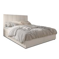 BOXBETT MEREA 160x200 cm mit Bettkasten und Matratze - Beige + TOPPER - Beige/Schwarz, Holz/Holzwerkstoff (160/200cm) - AX Living
