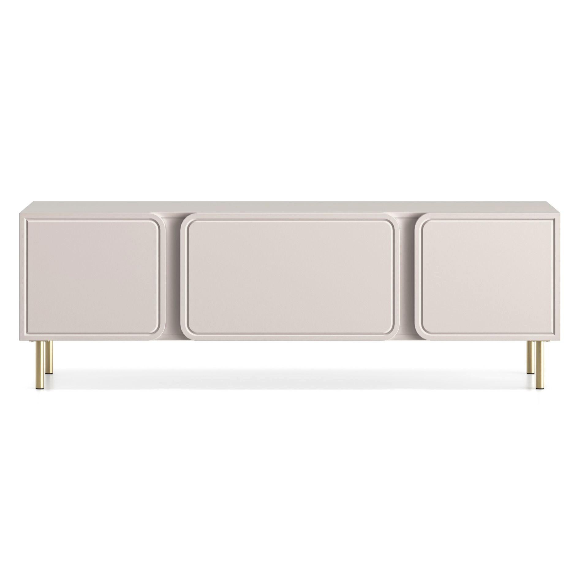 TV-LOWBOARD Loppa Kaschmirbeige 160 cm - Beige/Goldfarben, Holzwerkstoff (160/53/40cm) - Selsey