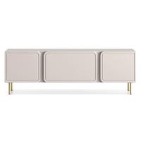 TV-LOWBOARD Loppa Kaschmirbeige 160 cm - Beige/Goldfarben, Holzwerkstoff (160/53/40cm) - Selsey