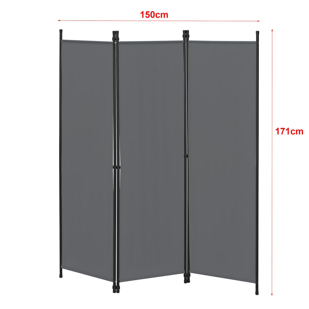 SICHTSCHUTZ Huesca - Dunkelgrau, Textil/Metall (150/2cm) - [en.casa]