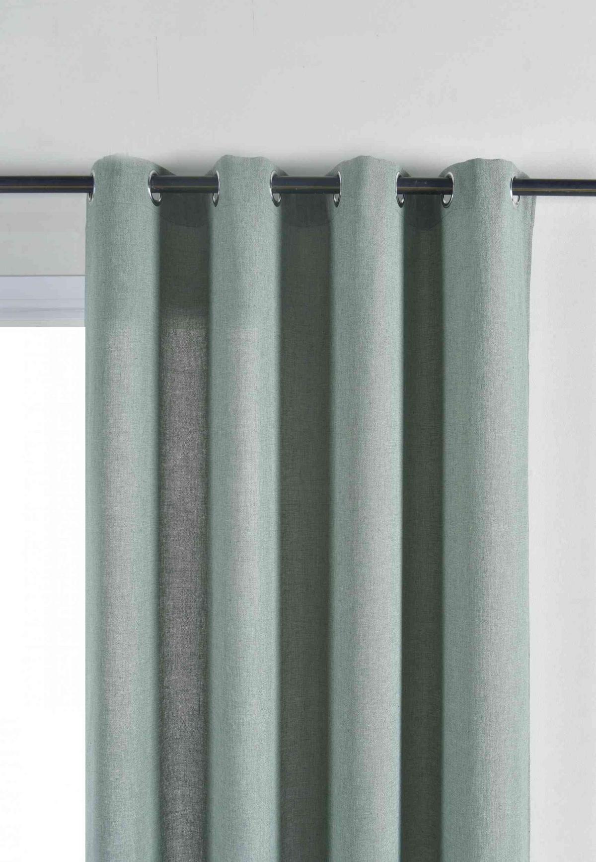 VORHANG 2ER SET »Essen« HxB 245x145 cm Grün - Grün, Textil (145/245cm) - Gardinenbox