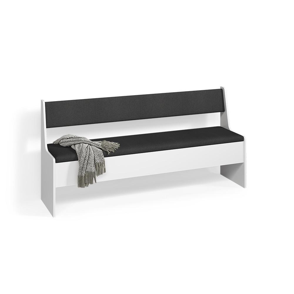 ESSZIMMER-ECKBANK Tiberio Weiß 41.5 x 166.6 cm - Weiß, Holzwerkstoff (41.5/166.6cm) - Livinity®