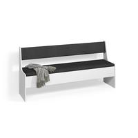 ESSZIMMER-ECKBANK Tiberio Weiß 41.5 x 166.6 cm - Weiß, Holzwerkstoff (41.5/166.6cm) - Livinity®
