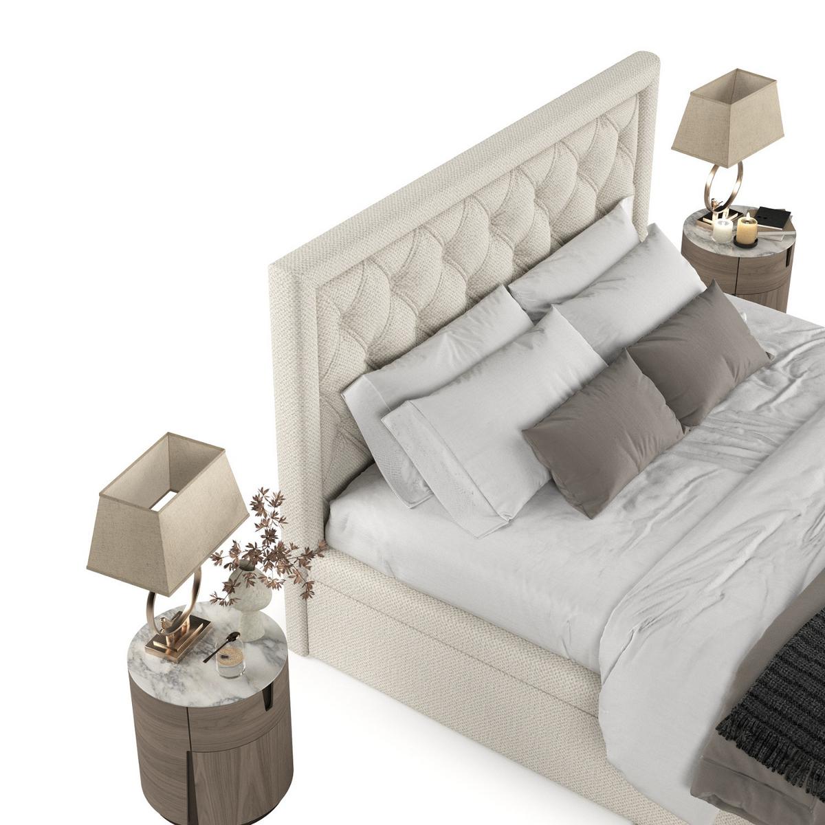 POLSTERBETT Nicobar mit Stauraum 160/200 cm Hellbeige im Alta Stoff - Sandfarben/Schwarz, Holz/Holzwerkstoff (160/200cm) - AltaBeds
