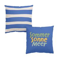 DEKOKISSEN 2er-Set Sommerurlaub Duo VI 40/40 cm - Blau, Textil (40/40cm) - Bilderwelten
