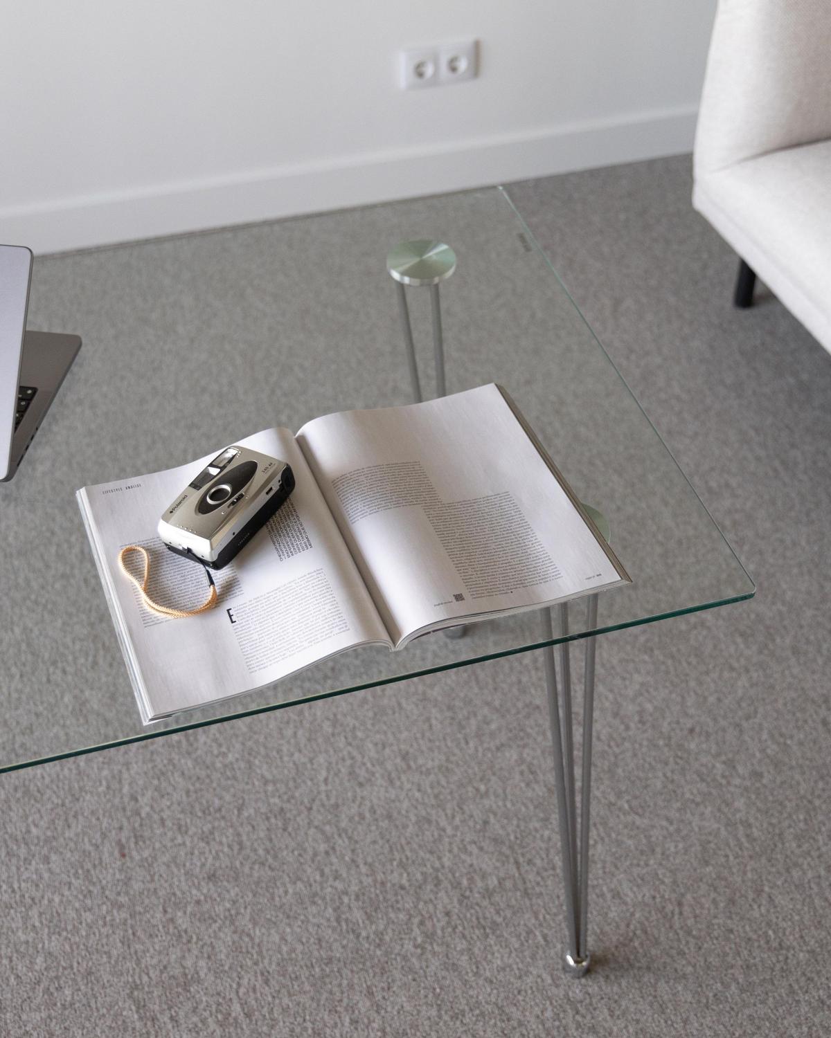 ESSTISCH 120/70/74 cm Silberfarben Rechteckig Winston - Silberfarben, Glas (120/70/74cm) - Beliani