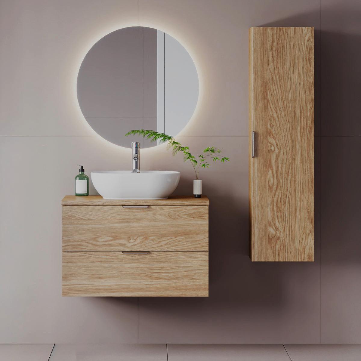 WASCHTISCHUNTERSCHRANK 80.6cm Astrid Holz - Braun, Holzwerkstoff (80.6/52.2/46.5cm) - Petits-meubles