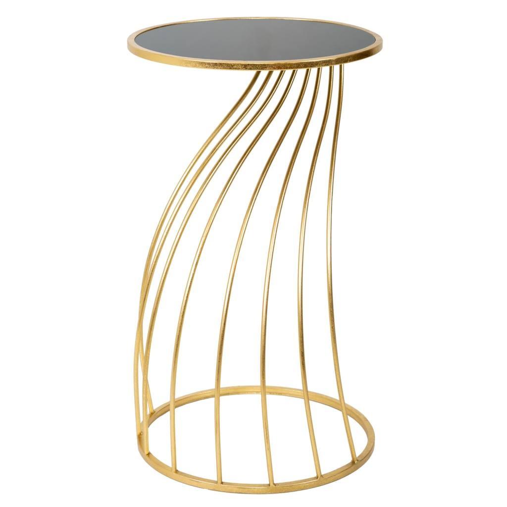 TISCH aus Metall und Glas, golden, 43x73cm - Goldfarben, Metall (43/43/73cm) - Wanderlust