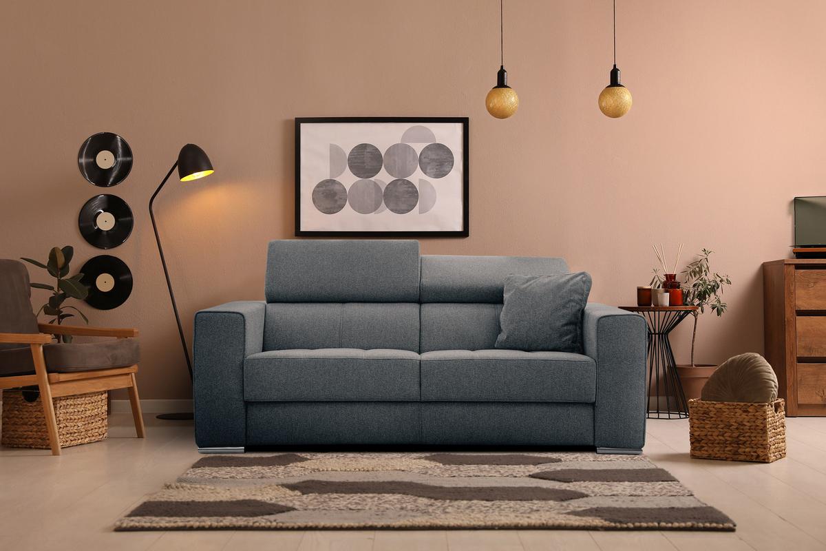 SOFA QUARTZ 3-Sitzer, dunkelgrau - Dunkelgrau, Holzwerkstoff/Textil (202/80/102cm) - Wozimo