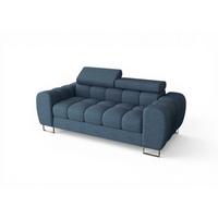 SOFA 2-sitzer Bastien In Stoff Aragon - Blau, Holzwerkstoff/Textil (195/95/97cm) - Fun Möbel