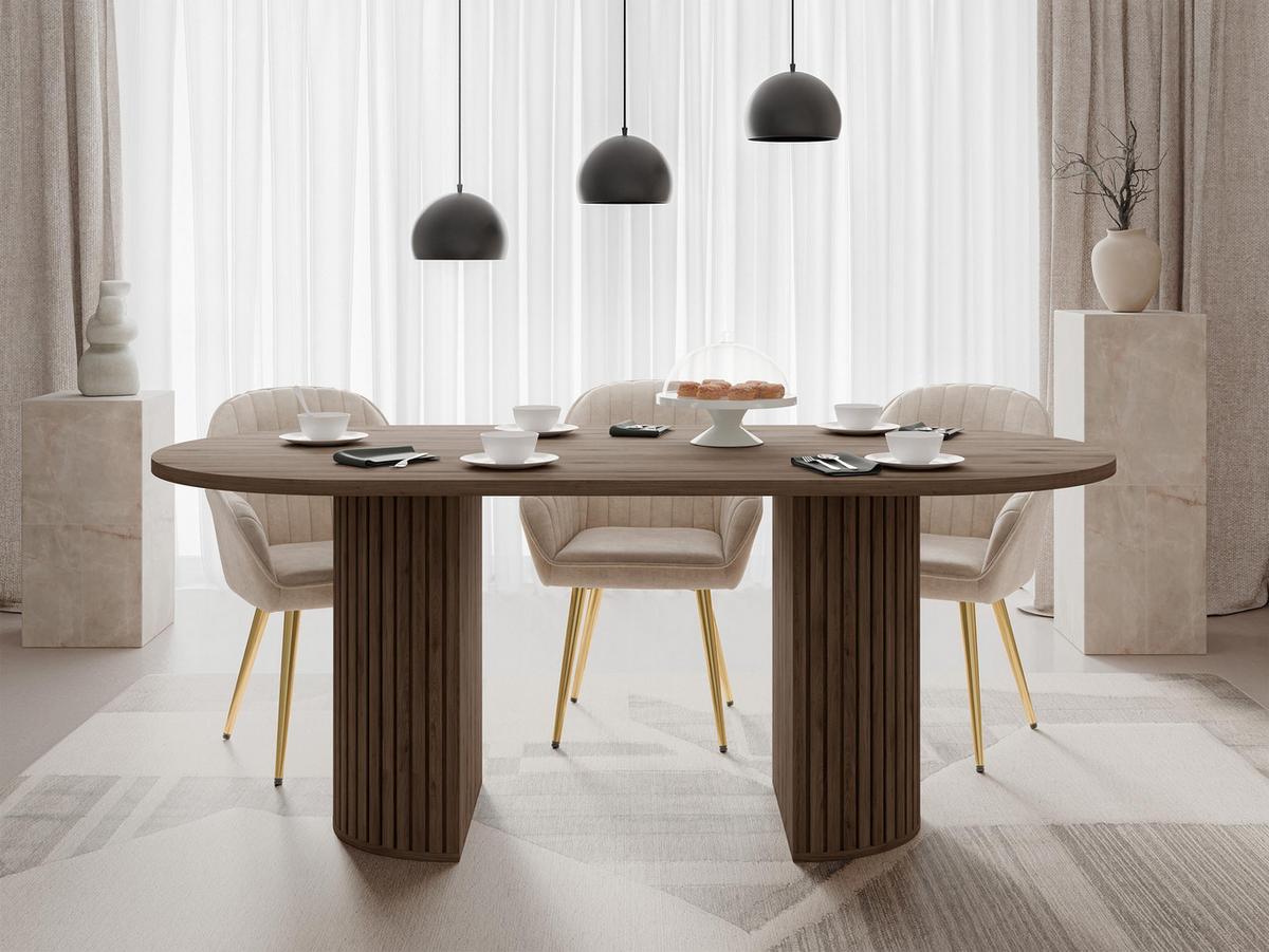 ESSTISCH Wotkon - Nussbaumfarben, Holzwerkstoff (90/185/75cm) - MIRJAN24