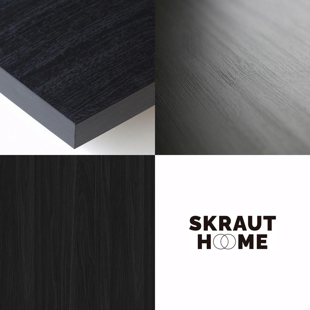 LOWBOARD, Tv-Schrank, mit Elektrokamin XXL, Schwarz, 208/35/57cm - Schwarz, Holzwerkstoff (208/57/35cm) - Skraut Home