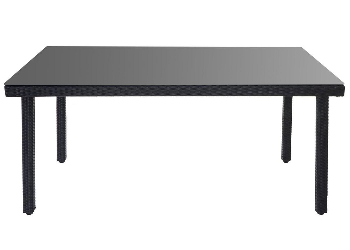 POLY-RATTAN-GARNITUR Anthrazit - Anthrazit, Kunststoff - MCW
